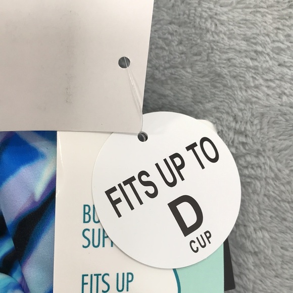 Swim Solutions Women's Printed Tiered  Tummy-Control Swim Dress 18 New - Picture 5 of 10